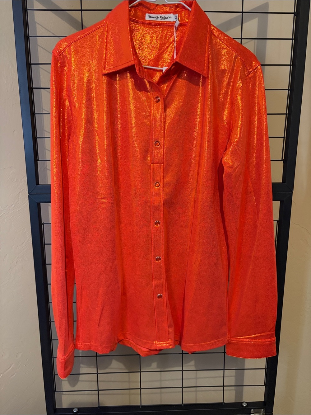 Ranch Dress’n orange metallic long sleeve